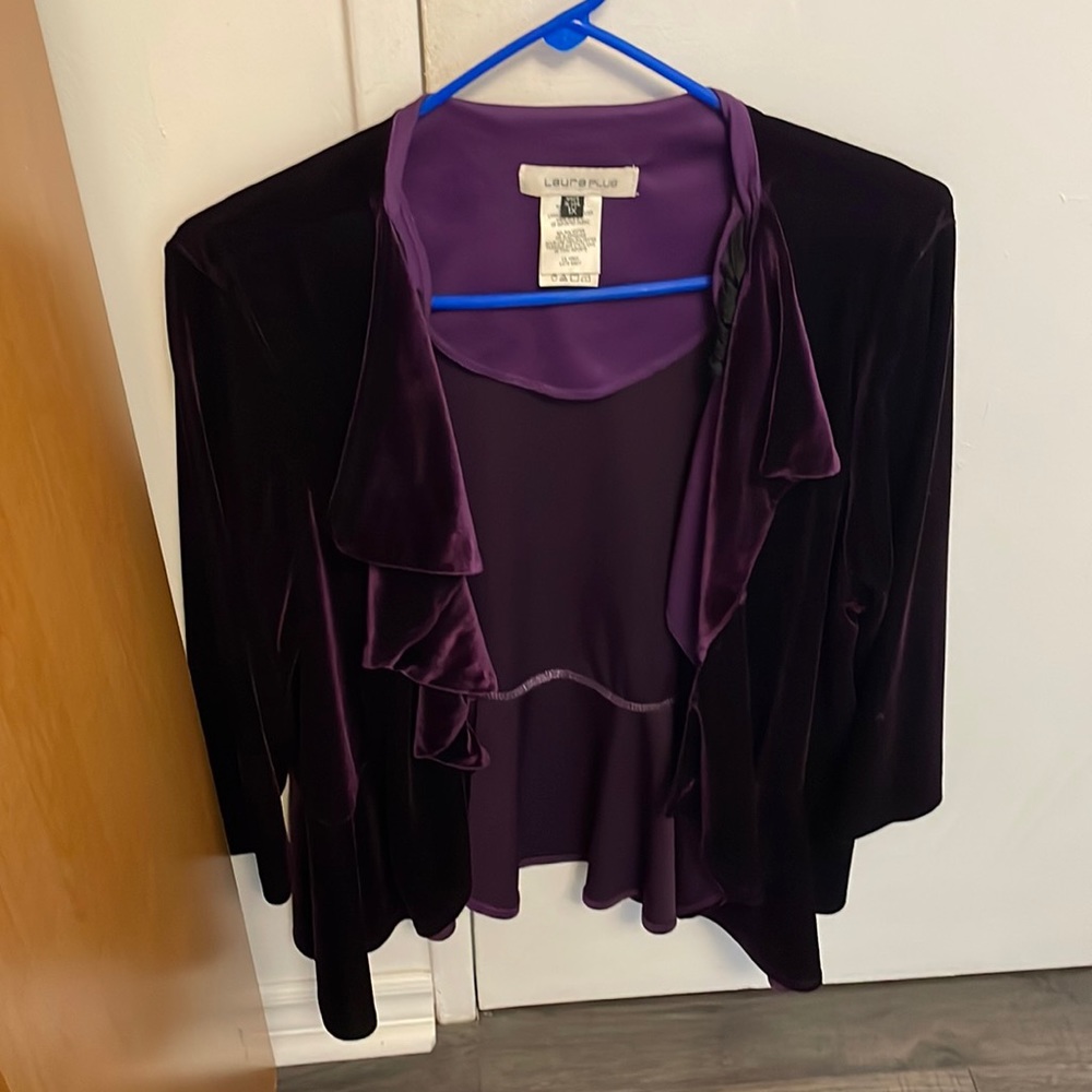 LAURA | Purple outing long sleeve blazer (1XUS)